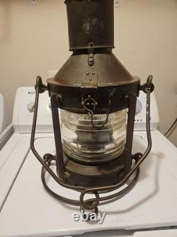 Vintage Nautical EARLY 1900'S ENGLISH SHIP Lantern/ JANS OF LONDON on Burner