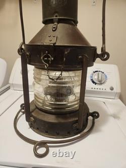 Vintage Nautical EARLY 1900'S ENGLISH SHIP Lantern/ JANS OF LONDON on Burner