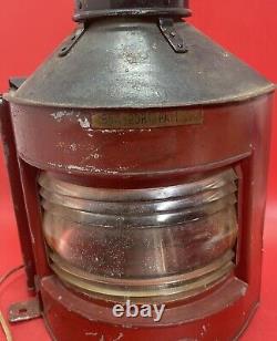 Vintage Nautical Lantern. Bow Port Patt. 23. By Birmingham Engr Co. LTD. Electrified