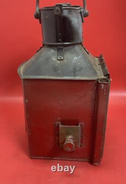 Vintage Nautical Lantern. Bow Port Patt. 23. By Birmingham Engr Co. LTD. Electrified