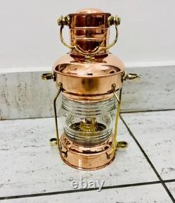 Vintage Nautical Lantern Copper & Brass 14 Maritime Oil Lamp Ship Light
