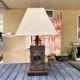 Vintage Nautical Lantern Table Lamp Dual Light Copper Brass Eagle Nightlight MCM