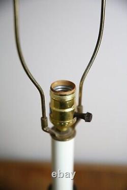 Vintage Nautical Lantern Table Lamp Electric Light Green glass no shade antique