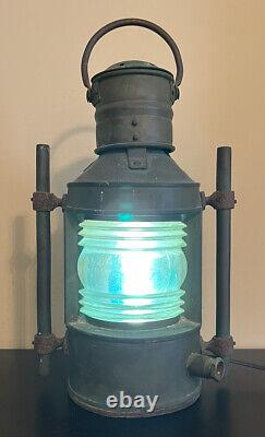 Vintage Nautical Navy Maritime Lantern Ship Lamp Electrified Copper/Brass