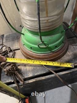 Vintage Nautical Ship Lantern 21 Green Maritime Light Decor Large