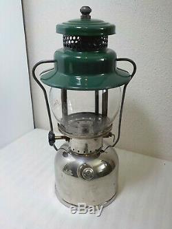 Vintage Nickel/chrome & Green Coleman Lantern Single Mantle 242c 6 49