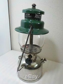 Vintage Nickel/chrome & Green Coleman Lantern Single Mantle 242c 6 49