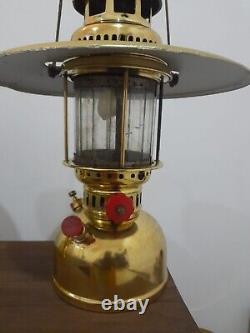 Vintage ORIGINAL Polished Lantern Antique Oil Lamp Camplight Brass