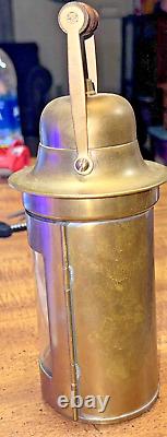 Vintage Oil Lamp Sherwoods Limited Brass Binnacle Lantern Maritime Nautical