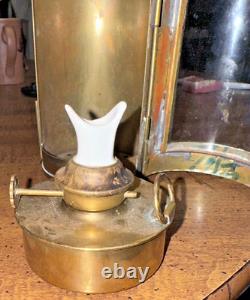 Vintage Oil Lamp Sherwoods Limited Brass Binnacle Lantern Maritime Nautical