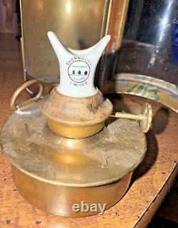 Vintage Oil Lamp Sherwoods Limited Brass Binnacle Lantern Maritime Nautical