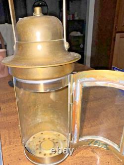 Vintage Oil Lamp Sherwoods Limited Brass Binnacle Lantern Maritime Nautical