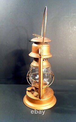 Vintage Old Hibbard Spencer Bartlett Single Mantel Lantern With Dietz Globe Nice