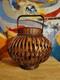 Vintage Old Rattan Wooden Table Lantern Hand Crafted 9