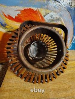 Vintage Old Rattan Wooden Table Lantern Hand Crafted 9