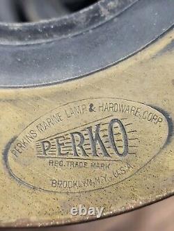 Vintage PERCO Oil Lantern Perkins Marine Lamp And Company Railroad