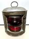 Vintage PERKO Maritime Navigation Light Lantern Red Glass Globe with Burner