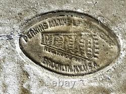 Vintage PERKO Maritime Navigation Light Lantern Red Glass Globe with Burner