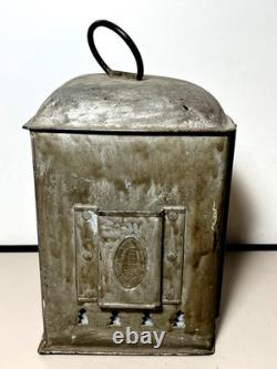 Vintage PERKO Maritime Navigation Light Lantern Red Glass Globe with Burner