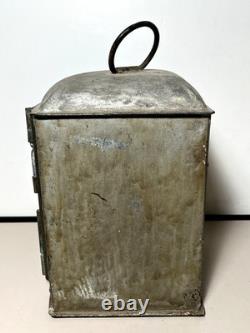 Vintage PERKO Maritime Navigation Light Lantern Red Glass Globe with Burner