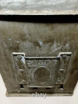 Vintage PERKO Maritime Navigation Light Lantern Red Glass Globe with Burner