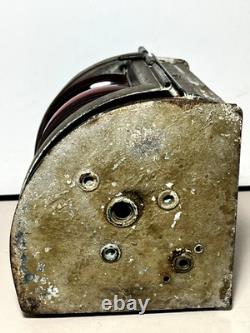 Vintage PERKO Maritime Navigation Light Lantern Red Glass Globe with Burner