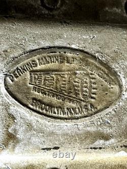 Vintage PERKO Maritime Navigation Light Lantern Red Glass Globe with Burner