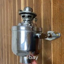 Vintage P & A Chrome Plated Brass Oil Lantern With Wall Mount