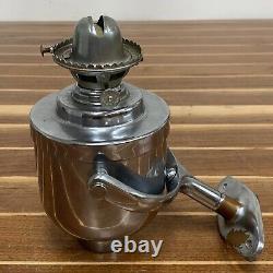 Vintage P & A Chrome Plated Brass Oil Lantern With Wall Mount