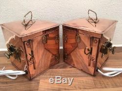 Vintage Pair Of Ships Lights. Port & Starboard Lanterns. Boat Yacht Lamps Marine