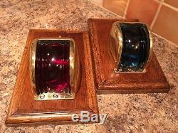 Vintage Pair of Classic Port & Starboard Brass Lights. Boat Yacht Ship Lanterns