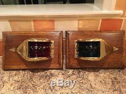 Vintage Pair of Classic Port & Starboard Brass Lights. Boat Yacht Ship Lanterns