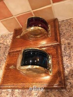 Vintage Pair of Classic Port & Starboard Brass Lights. Boat Yacht Ship Lanterns