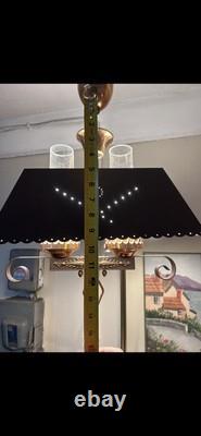 Vintage Pendant Light Country Lodge Cabin Toleware Copper Lantern Adjustable Hgt