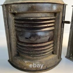 Vintage Perko De Lite Navigation Boat Lantern Pair Red And Green 12 Inch