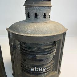 Vintage Perko De Lite Navigation Boat Lantern Pair Red And Green 12 Inch