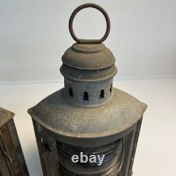 Vintage Perko De Lite Navigation Boat Lantern Pair Red And Green 12 Inch