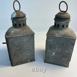 Vintage Perko De Lite Navigation Boat Lantern Pair Red And Green 12 Inch