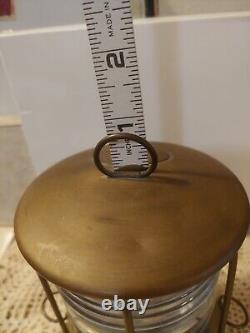 Vintage Perko Solid Brass Perkins Marine Clear Wired Lantern 6.5 Not Tested