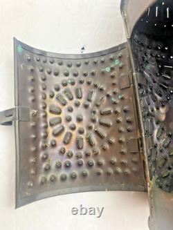 Vintage Pierced Punched Tin Candle Lantern Paul Revere Style Colonial Primitive