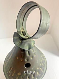 Vintage Pierced Punched Tin Candle Lantern Paul Revere Style Colonial Primitive
