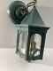 Vintage Porch Lantern Pendant Cast Aluminum & Brass Light Fixture USA NOS