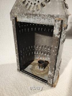 Vintage Primitive Antique Paul Revere Punched Tin Candle Lantern