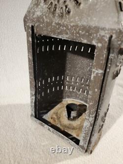 Vintage Primitive Antique Paul Revere Punched Tin Candle Lantern