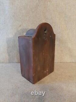 Vintage Primitive Glass Front Door Lantern Wall Hanging Display Shelf