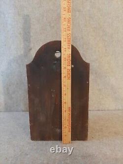 Vintage Primitive Glass Front Door Lantern Wall Hanging Display Shelf