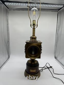 Vintage Railroad Parlor Brass Electric Lamp Lantern Housatonic 1852