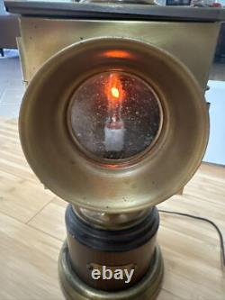Vintage Railroad Parlor Brass Electric Lamp Lantern Housatonic 1852