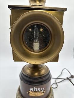 Vintage Railroad Parlor Brass Electric Lamp Lantern Housatonic 1852