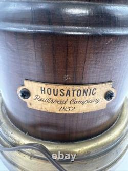 Vintage Railroad Parlor Brass Electric Lamp Lantern Housatonic 1852